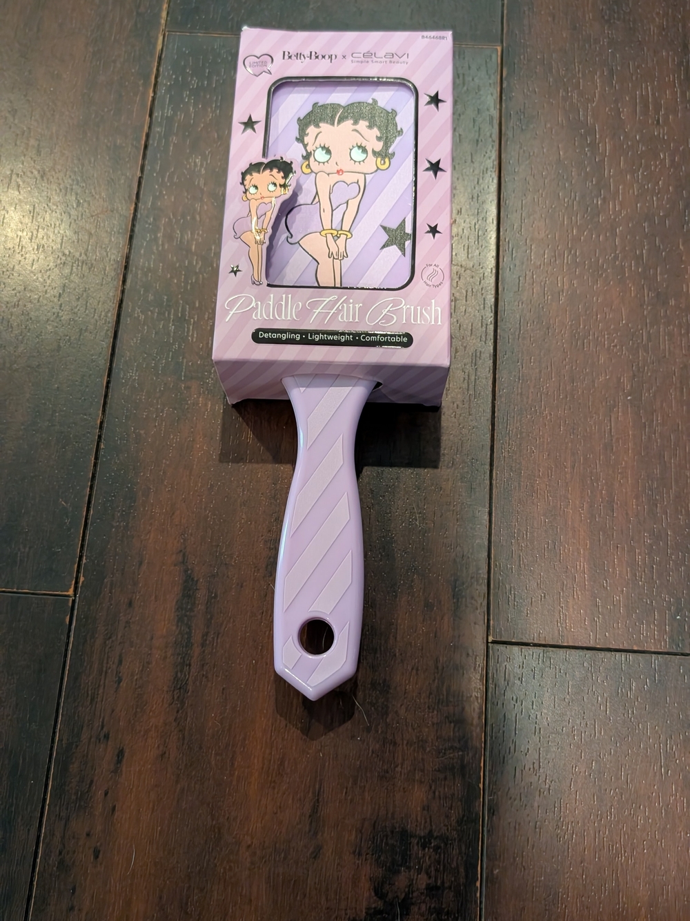 Betty Boop x Tangle Teezer Style Lavender Paddle Hair Brush